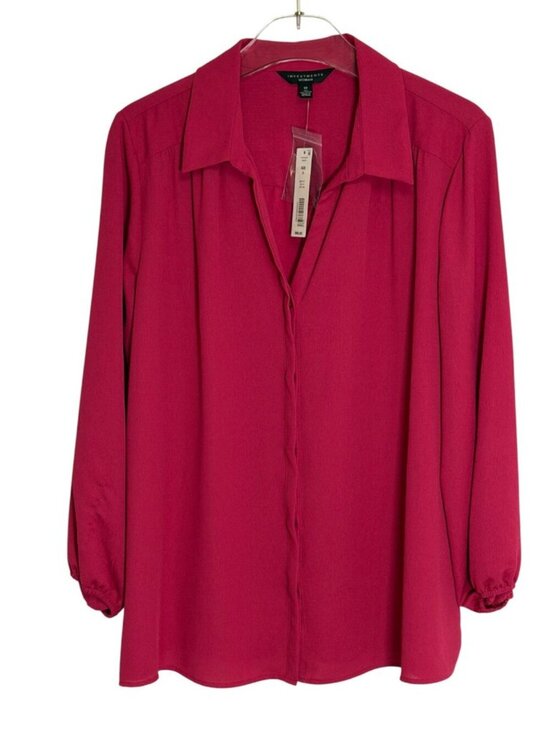 Investments Tops - Investments Woman 1X Granita Rose Hidden Button Blouse NWT